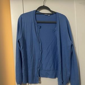 GAP Factory Blue Cardigan Sweater Size L
